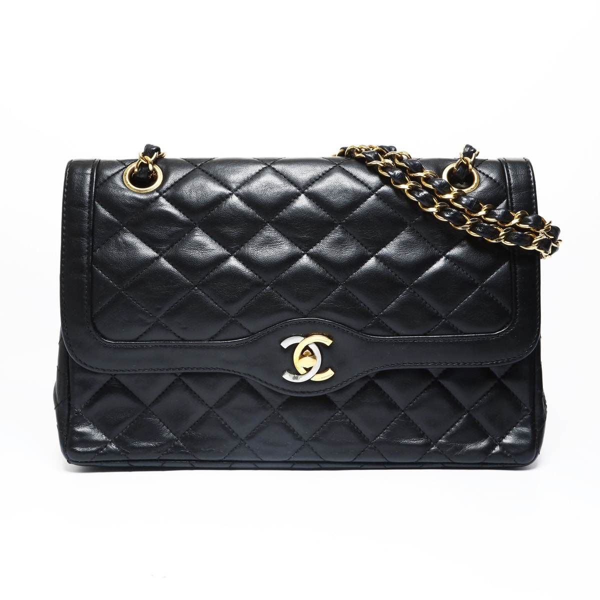 シャネル CHANEL 0番台 1985-1986 マトラッセ ダブルフラップ ショルダーバッグ【中古】
