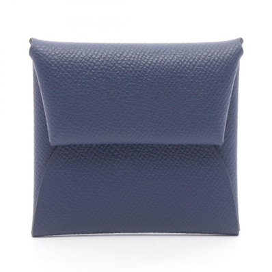 エルメス HERMES バスティア ヴェルソ ブルーサフィール ヴェールアングレ コインケース 財布 レザー ヴォーエプソン ブルーサフィール B刻印(2023年製造) レディース ネイビー系 / グリーン系 【中古】
