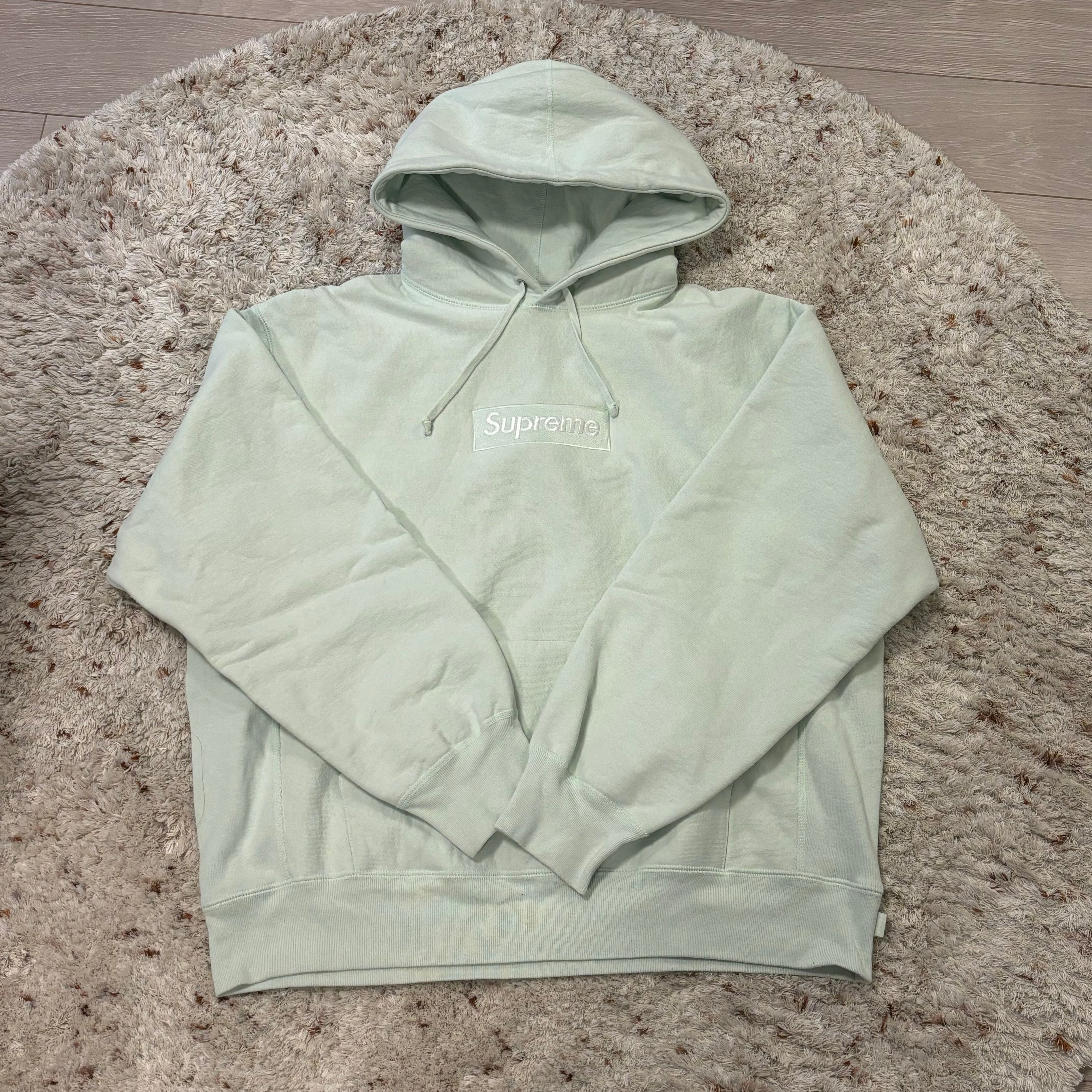 Supreme Box Logo Hooded Sweatshirt "Light Green" (23FW)