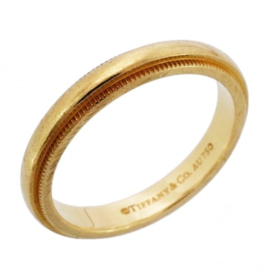 【6jdb0281】ティファニー リング ミルグレイン K18YG イエローゴールド 12.5号【中古】レディース