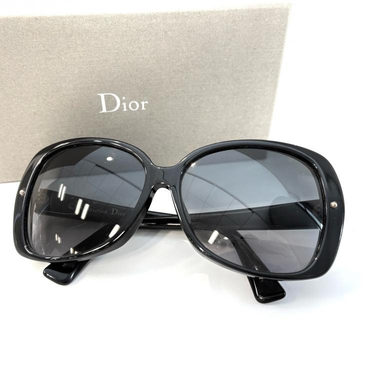 Dior ロゴ サングラス グラデーション ブラック イタリア製 鑑定済み 正規品 ディオール