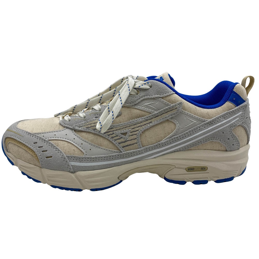 WIND AND SEA ウィンダンシー スニーカー D1GD242301 Mizuno MXR Beige Grey Blue ミズノ ローカット スニーカー ベージュ系 27.5cm【美品】【中古】