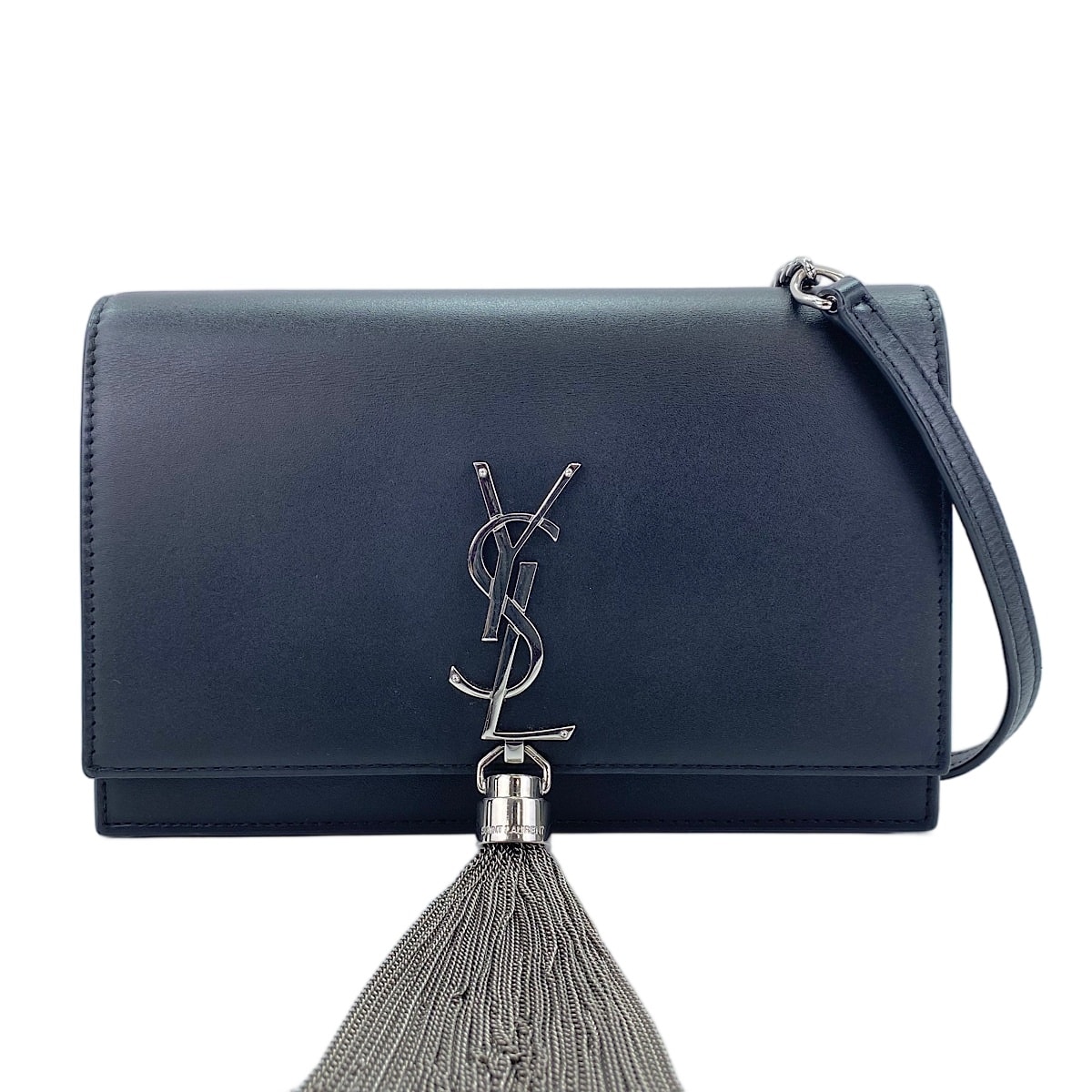 イヴ・サンローラン YSL カーフスキン ケイト 2WAY, タッセル ショルダーバッグ【中古】