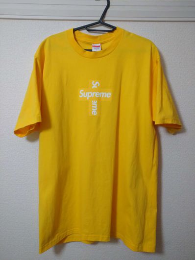 Supreme Cross Box Logo Tee "Yellow"