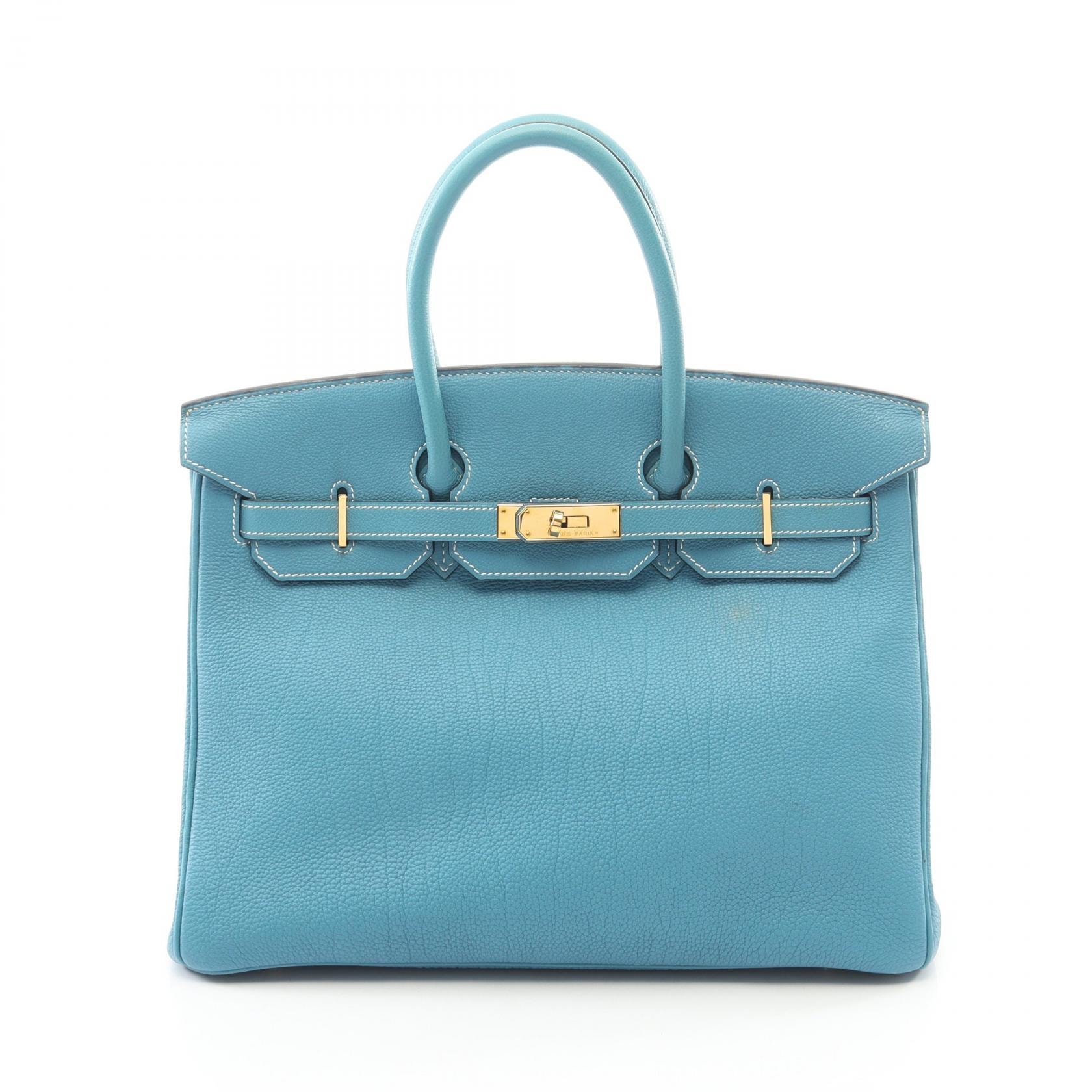 エルメス HERMES バーキン35 ハンドバッグ バッグ レザー トゴ トゴ ブルージーン □G刻印(2003年製造) レディース ブルー系 027634CC 【中古】