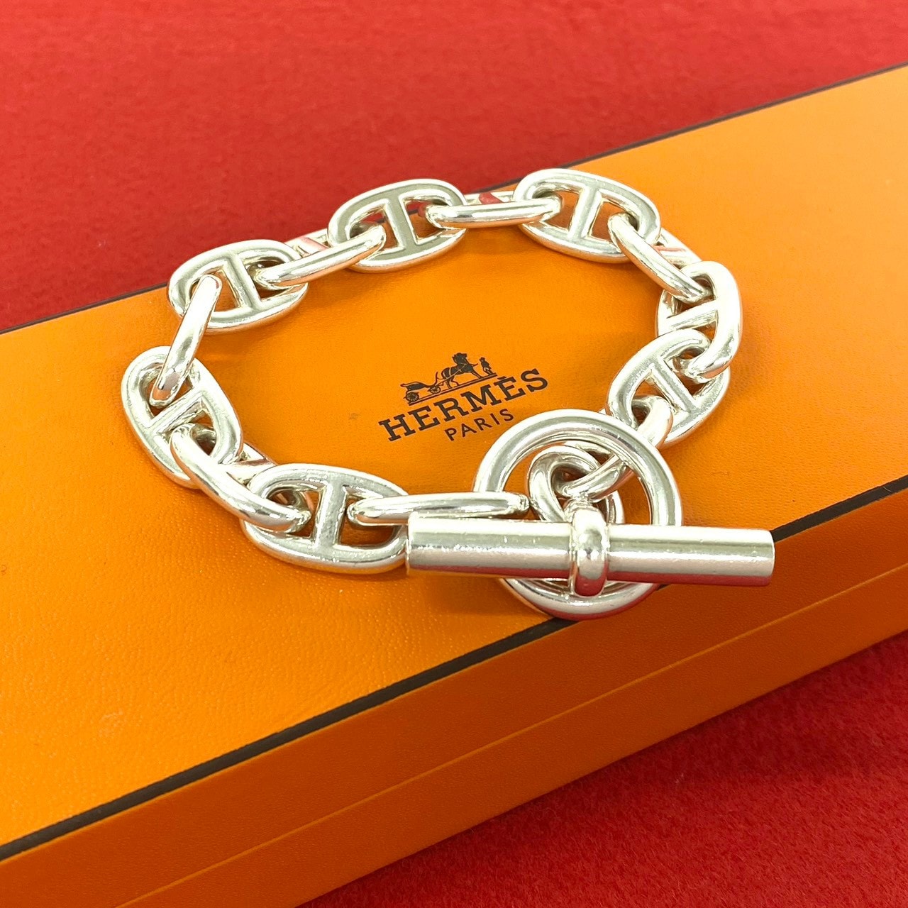 HERMES エルメス シェーヌダンクル GM 14コマ ブレスレット マルジェラ期 シルバー925 ブレスレット シルバー
12509
