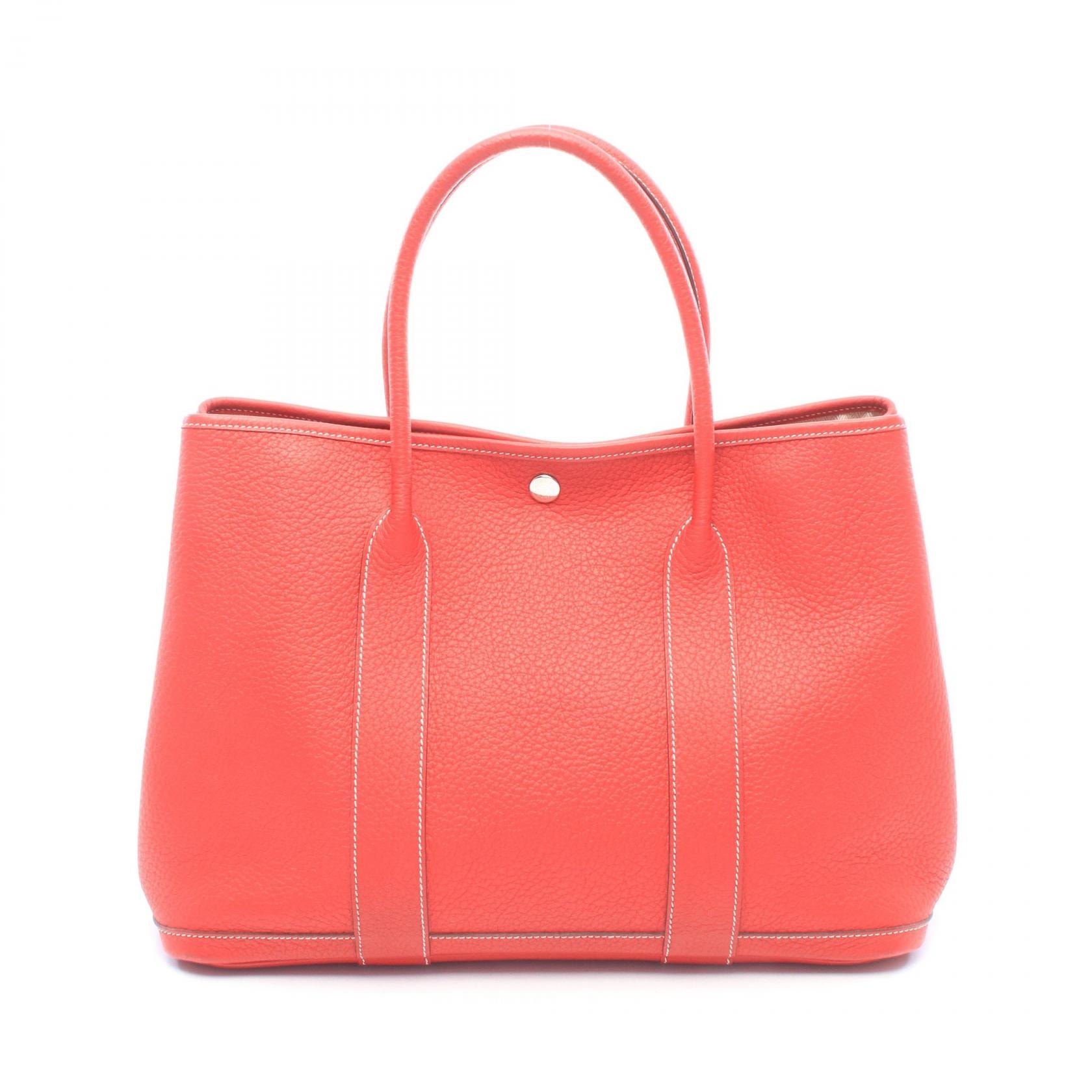 エルメス HERMES ガーデンパーティPM ルージュカザック トートバッグ バッグ カントリー カントリー □Q刻印(2013年製造) レディース レッド系 【中古】