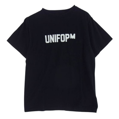uniform experiment ユニフォームエクスペリメント Tシャツ UE-167083 フロントロゴ プリント ポケット 半袖 Tシャツ ブラック系 1【中古】