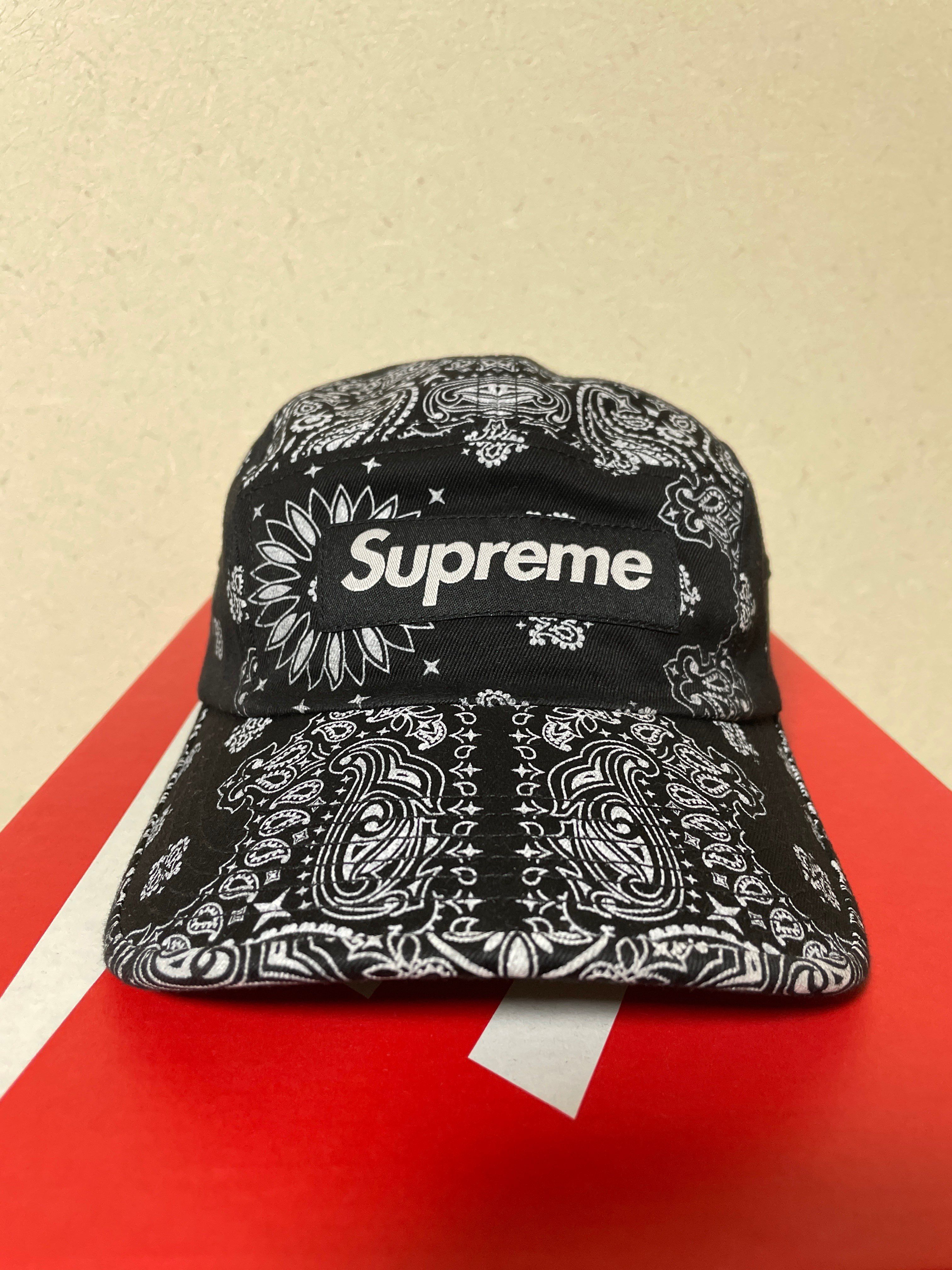 Supreme Bandana Camp Cap "Black"