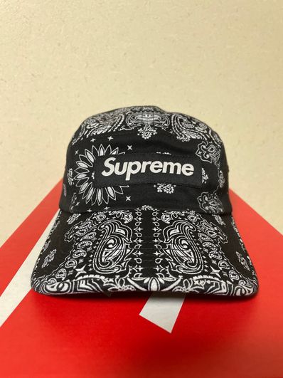 Supreme Bandana Camp Cap "Black"