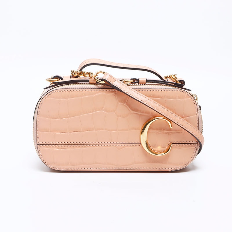 クロエ Chloe ロゴ カメラ バニティー 2WAY ショルダーバッグ【中古】