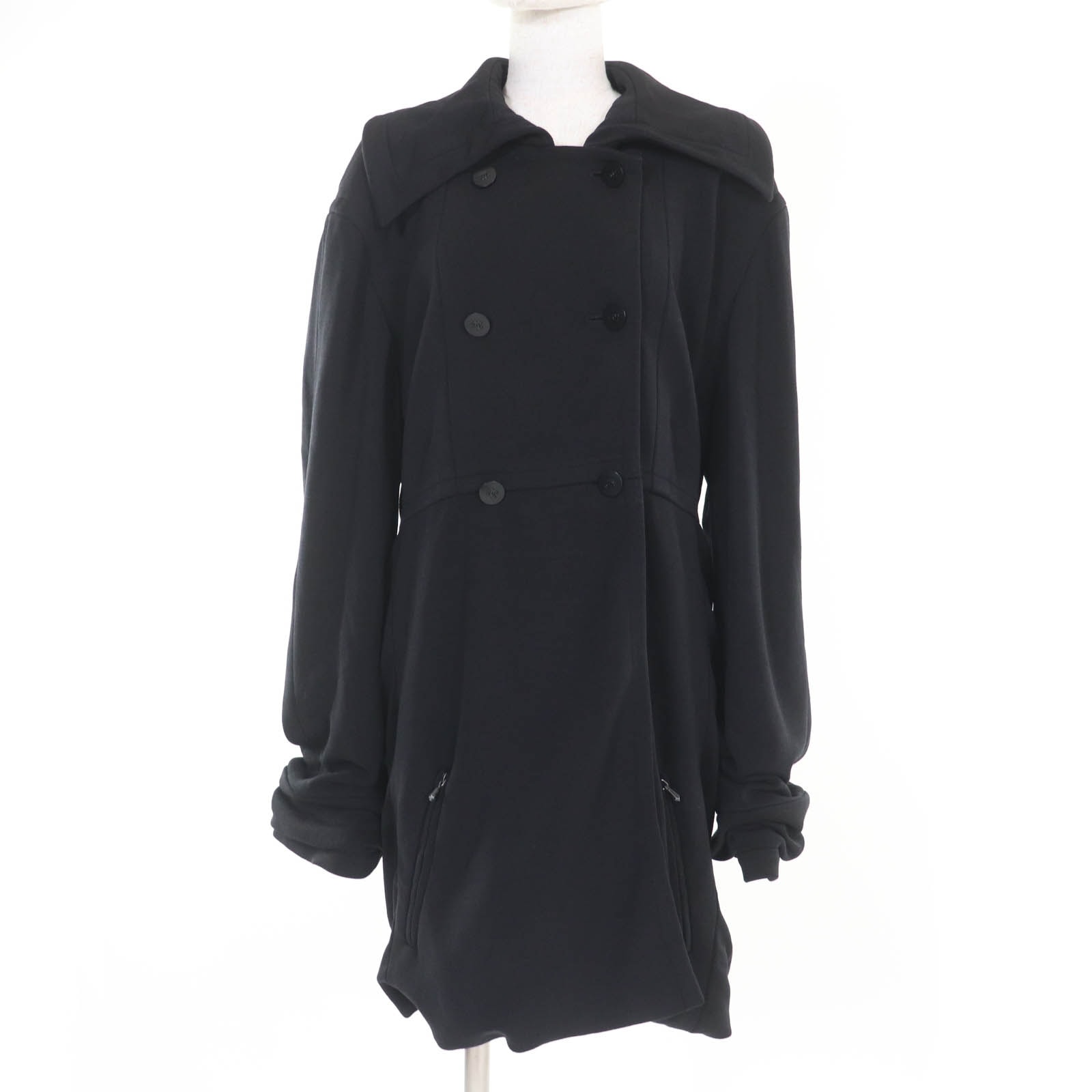 美品 シャネル コート ブラック レディース 36 98A P12059V06804