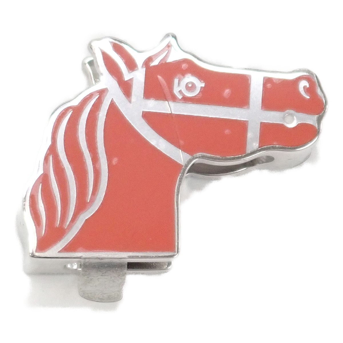 エルメス HERMES カドリージュ ツイリーリング スカーフクリップ 留め スカーフリング メタル シルバー オレンジ レディース メンズ【中古】【Aランク】