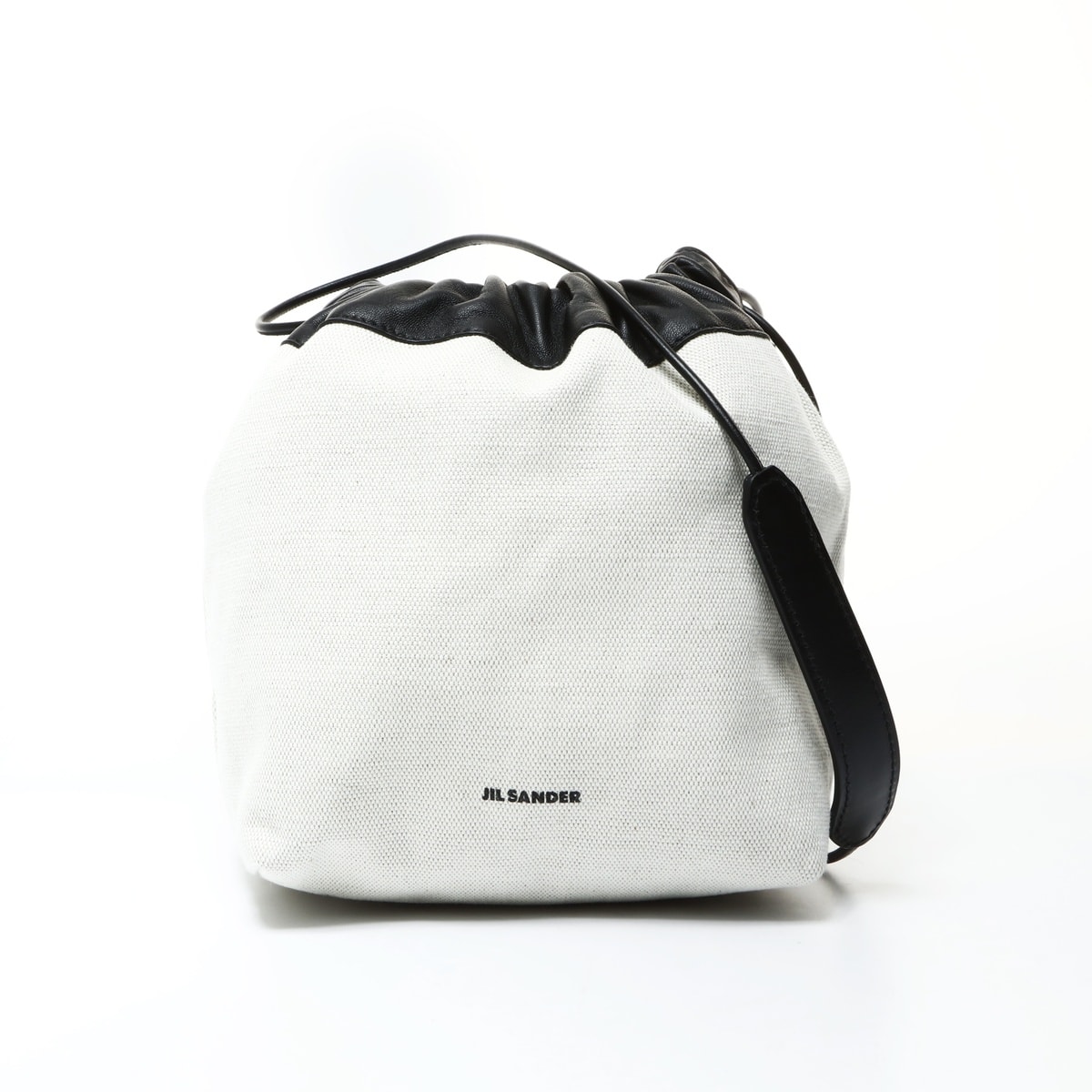 JIL SANDER ジルサンダー ドローストリング キャンバス ショルダーバッグ【中古】