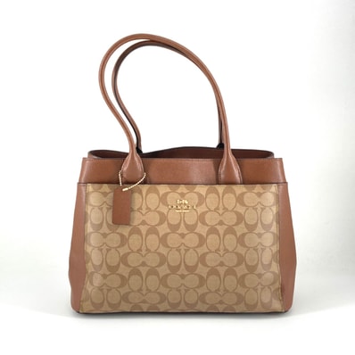 COACH(コーチ) ケイシー シグネチャー F31475 トートバッグ ブラウン