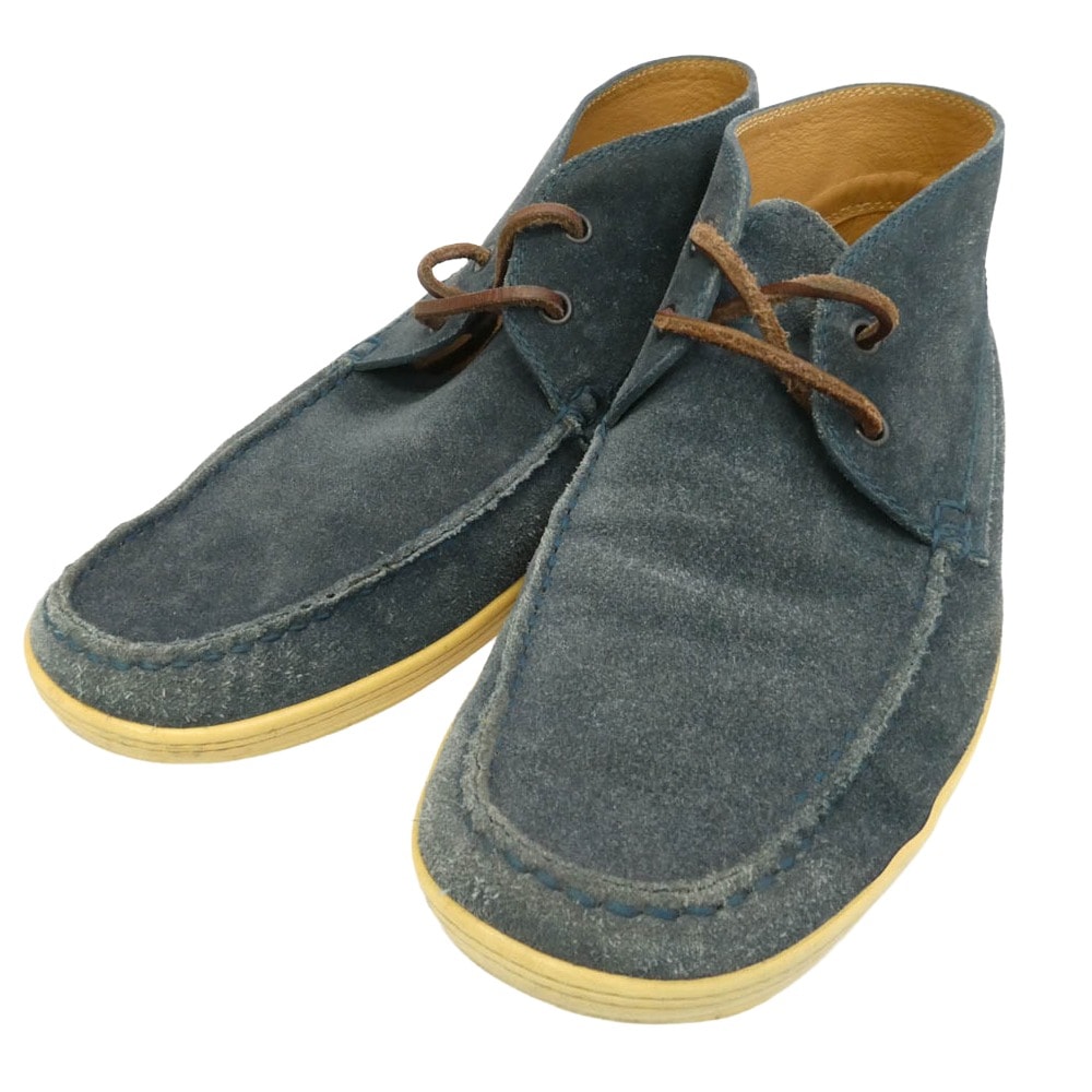 TOD’S トッズ POLACCO MARLIN HYANNISPORT ポラッコ マーリン ハイアニスポート スエード レザー シューズ ダークネイビー系 8【中古】