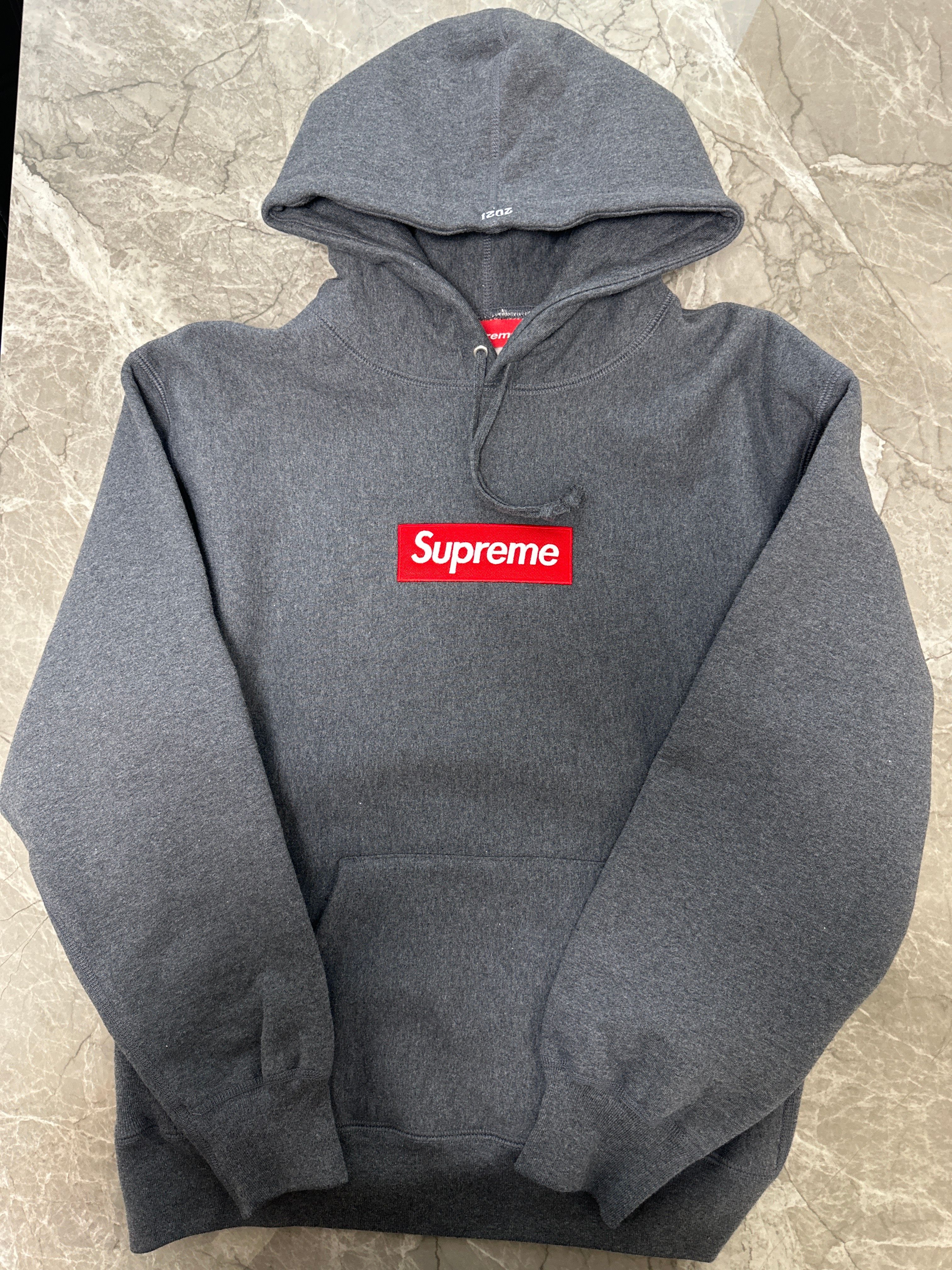 Supreme Box Logo Hooded Sweatshirt "Charcoal" (21FW)