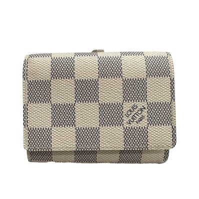 美品 LOUIS VUITTON ルイヴィトン ダミエアズール アンヴェロップ カルト ドゥ ヴィジット ホワイト PVC カードケース 名刺入れ S1-00101 【中古】