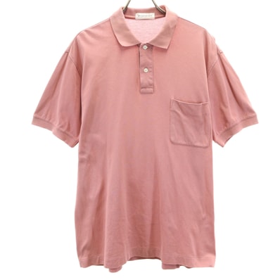 YVES SAINT LAURENT イヴサンローラン 90s 日本製 オールド 半袖 ポロシャツ MA ダスティピンク系
