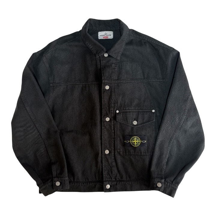Supreme / Stone Island Denim Trucker Jacket "Black"