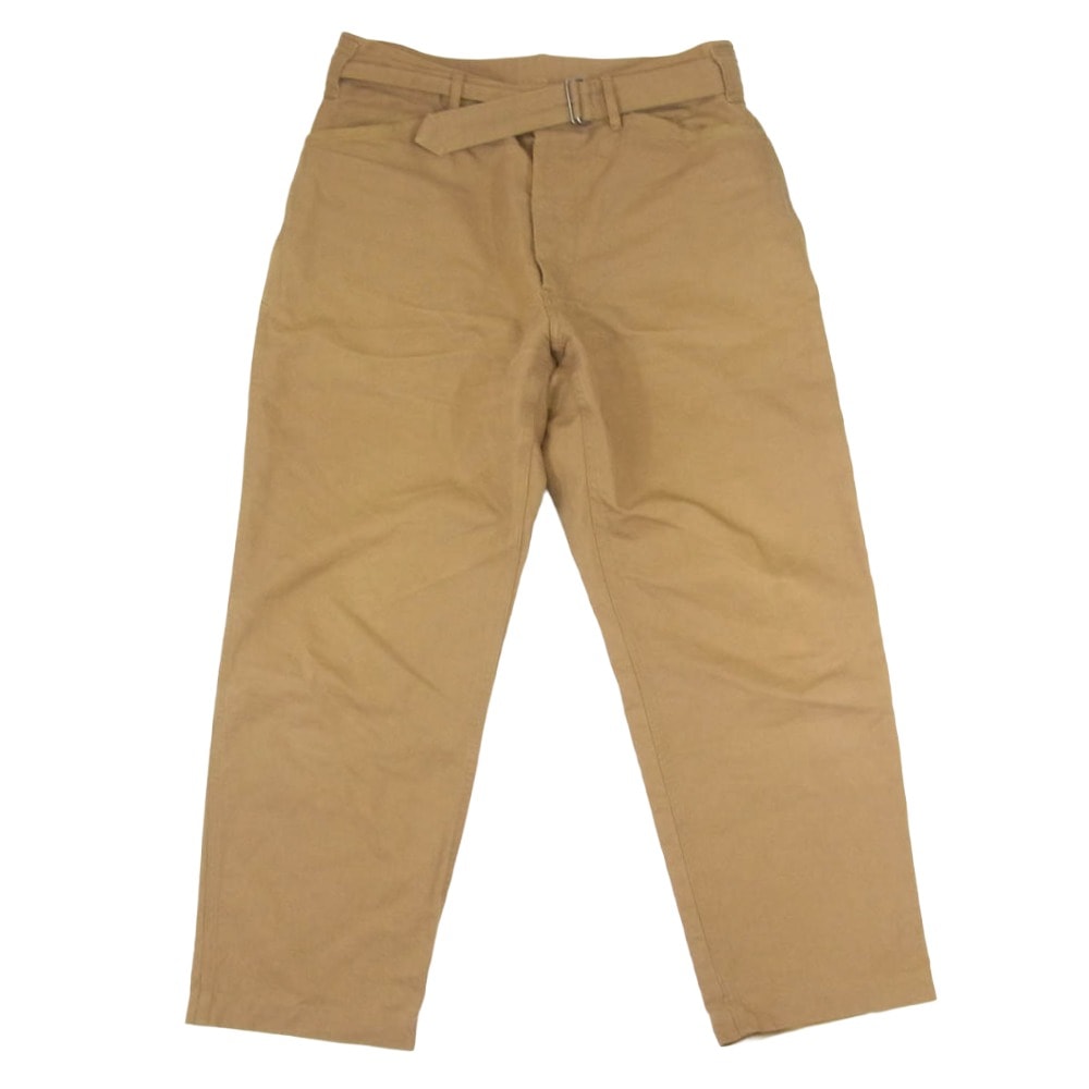 COMOLI コモリ パンツ 17AW L03-03007 コットンリネン ベルテッドパンツ ブラウン系 2【中古】