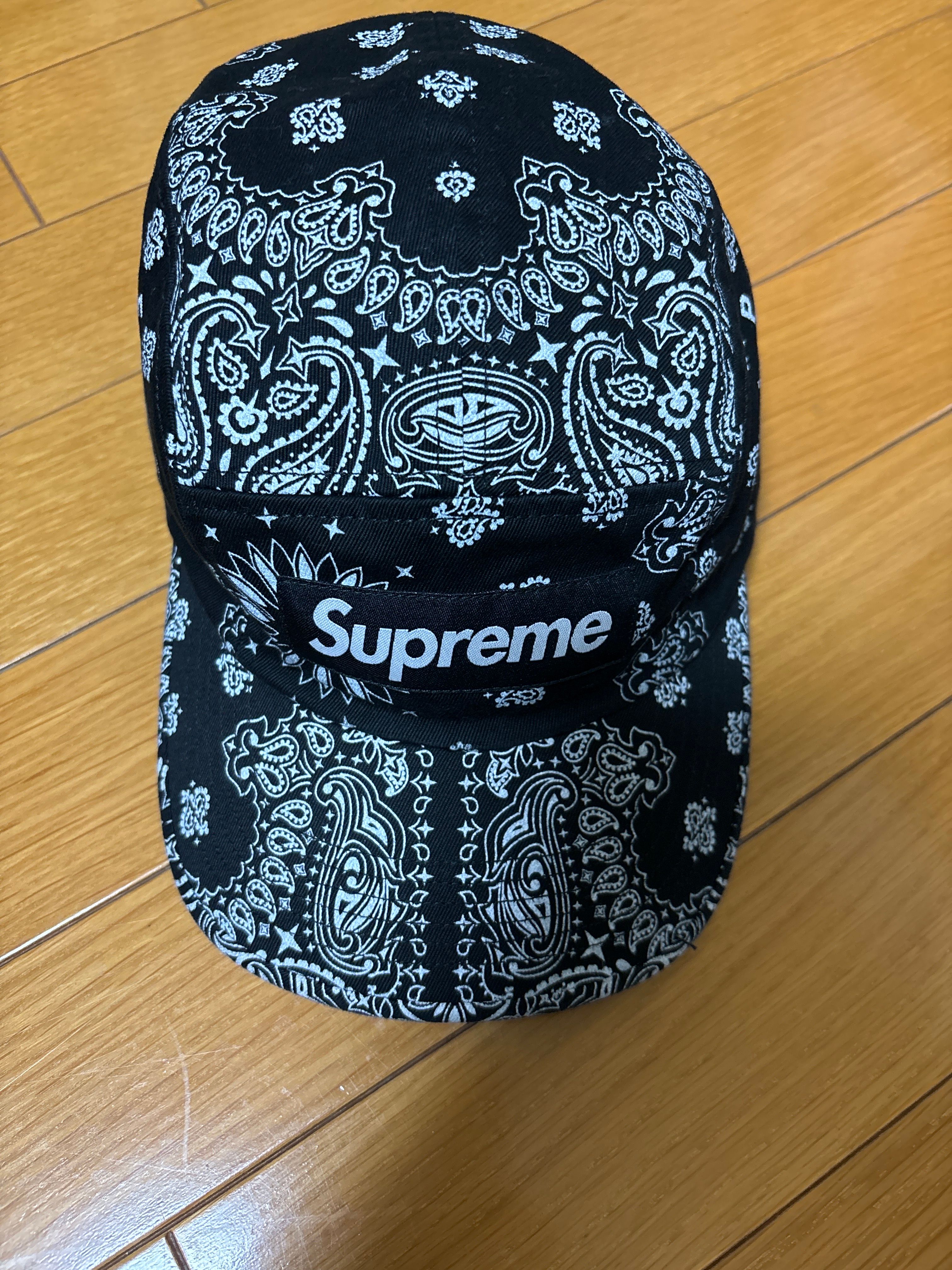 Supreme Bandana Camp Cap "Black"