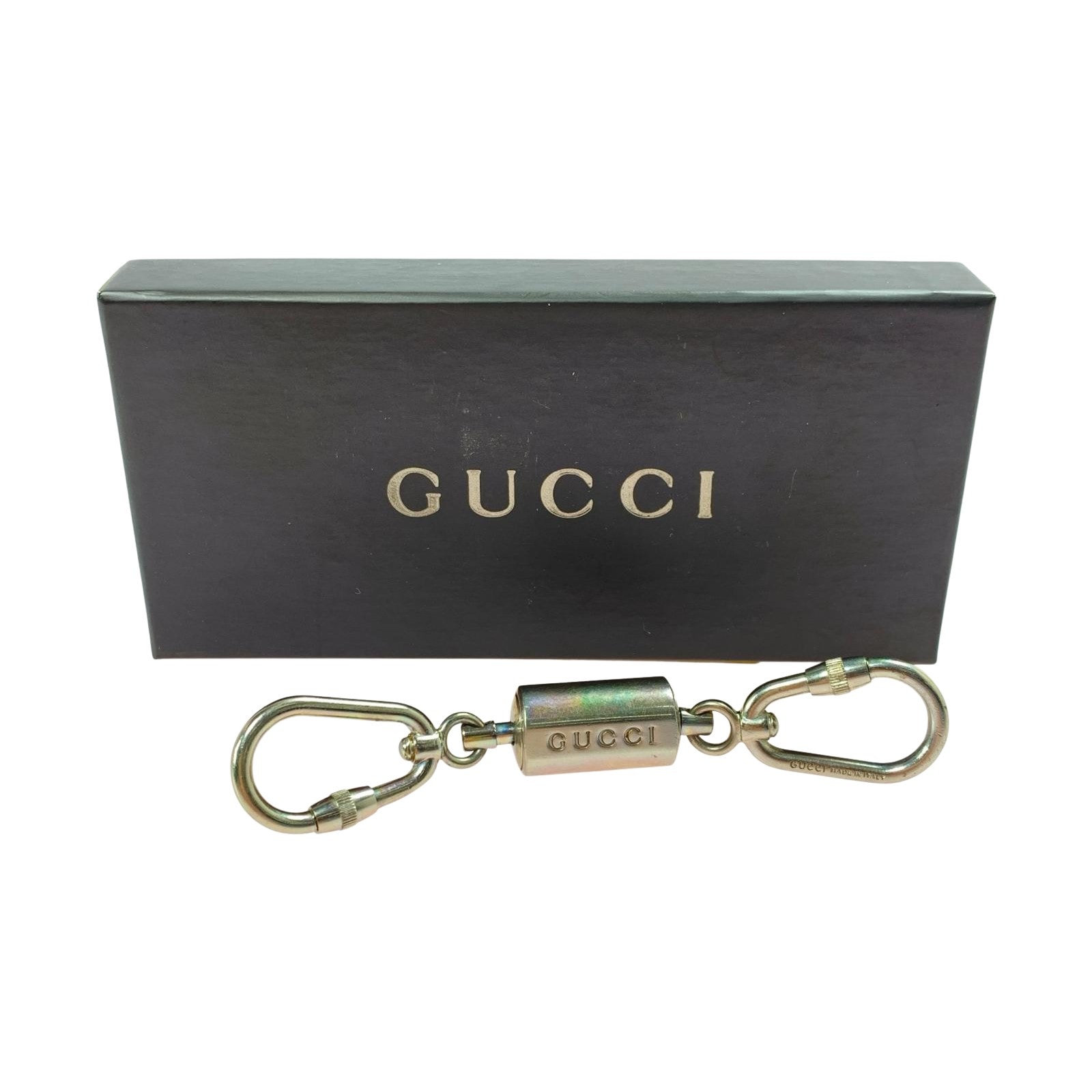 ☆☆GUCCI グッチ ダブルカラビナキーリング キーホルダー 箱有