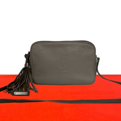 SAINT LAURENT PARIS サンローランパリ YSL ロゴ レザー ショルダーバッグ グレー
54786