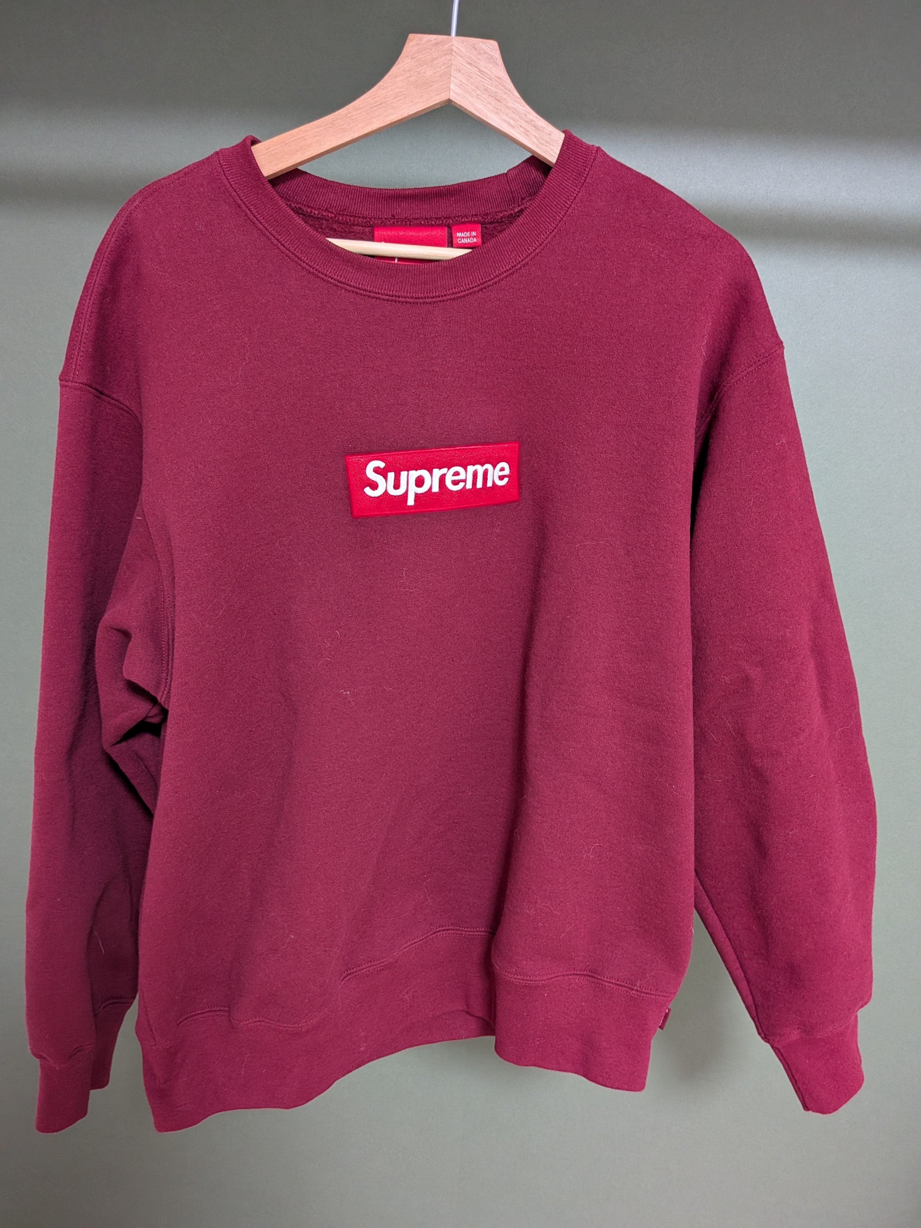 Supreme Box Logo Crewneck "Cardinal" (22FW)