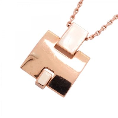 ★SALE【6jgb0348-k】エルメス ネックレス アイリーン GPメッキ アイボリー ピンクゴールド【中古】レディース