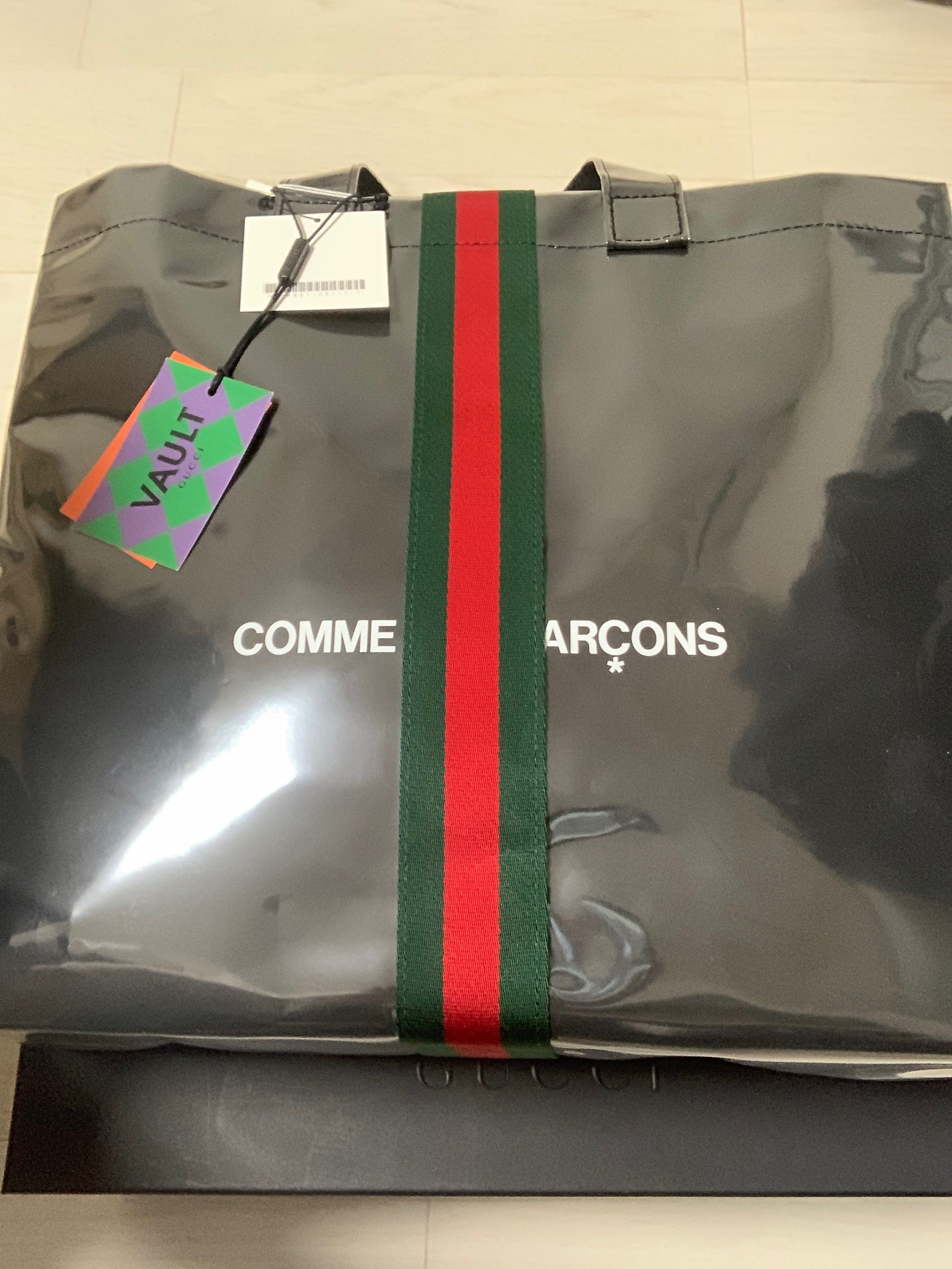 COMME des GARCONS x Gucci PVC Tote Bag "Black"