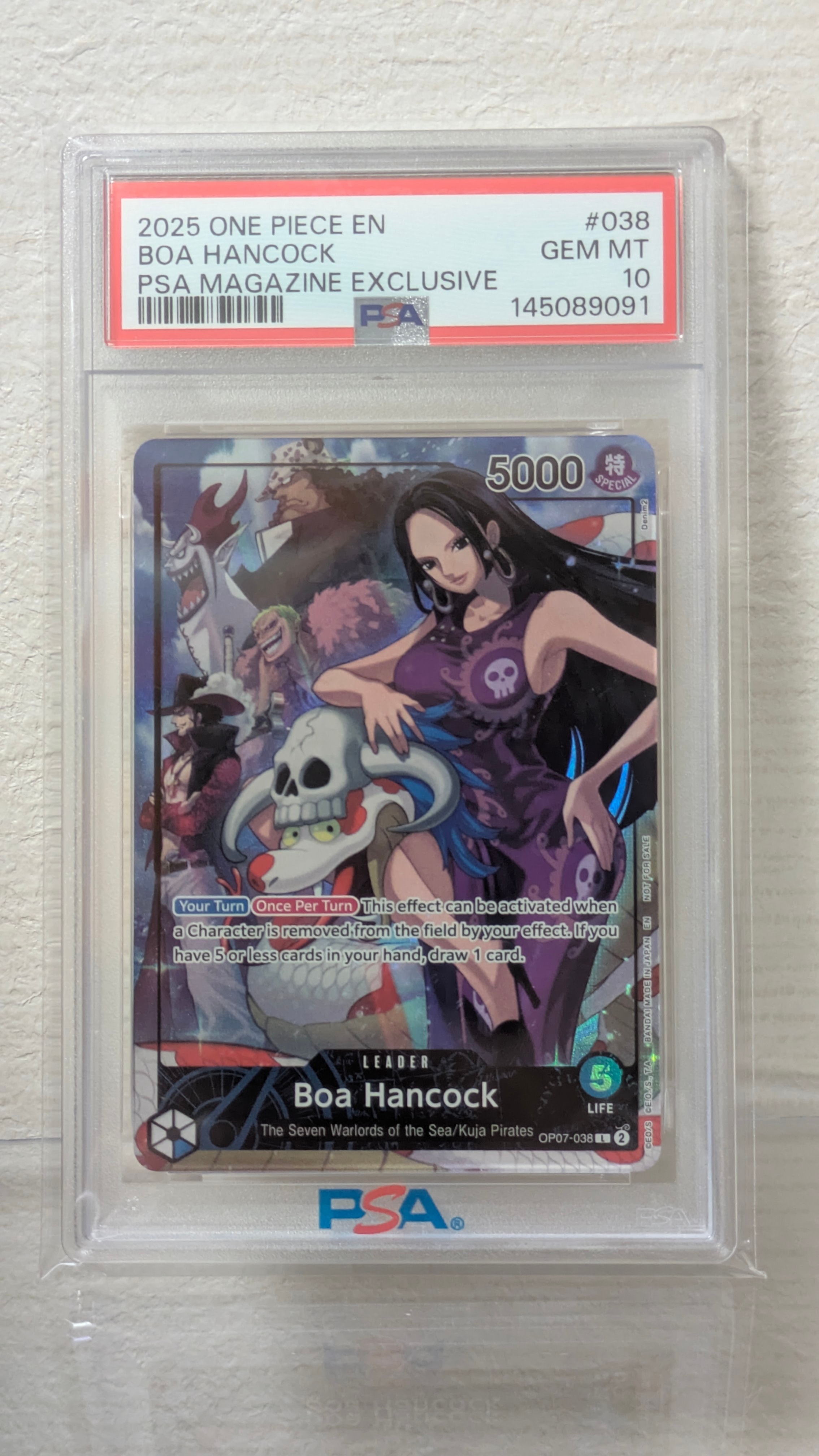 【PSA10】ボア・ハンコック 英語版　PSAマガジン　限定コラボプロモカード Boa Hancock (2025 PSA Magazine Promo) - One Piece Promotion Cards