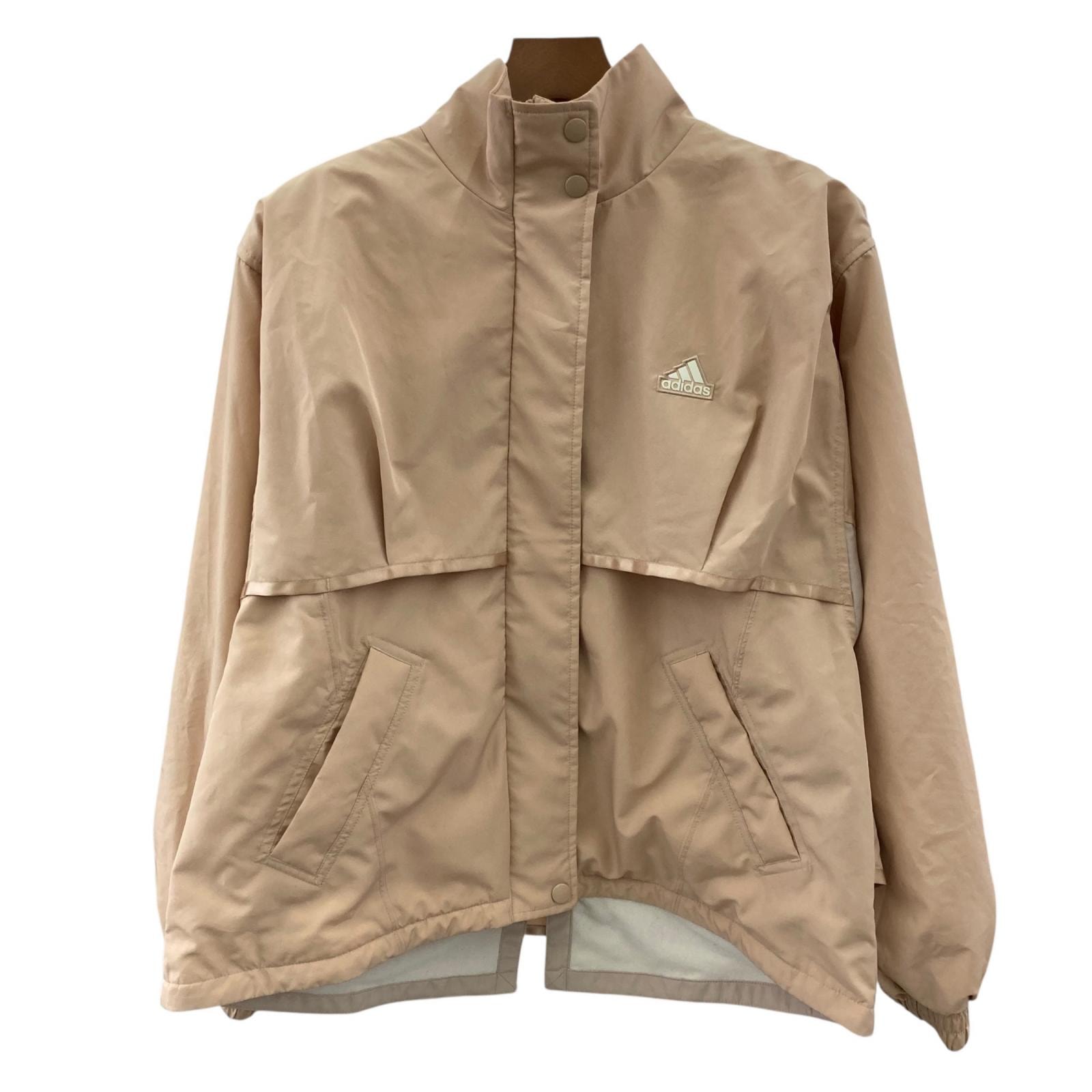 186000 現状品 adidas アディダス ジャケット WORD WV JKT アジアサイズD ベージュ ポリエステル レディース