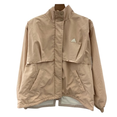 186000 現状品 adidas アディダス ジャケット WORD WV JKT アジアサイズD ベージュ ポリエステル レディース