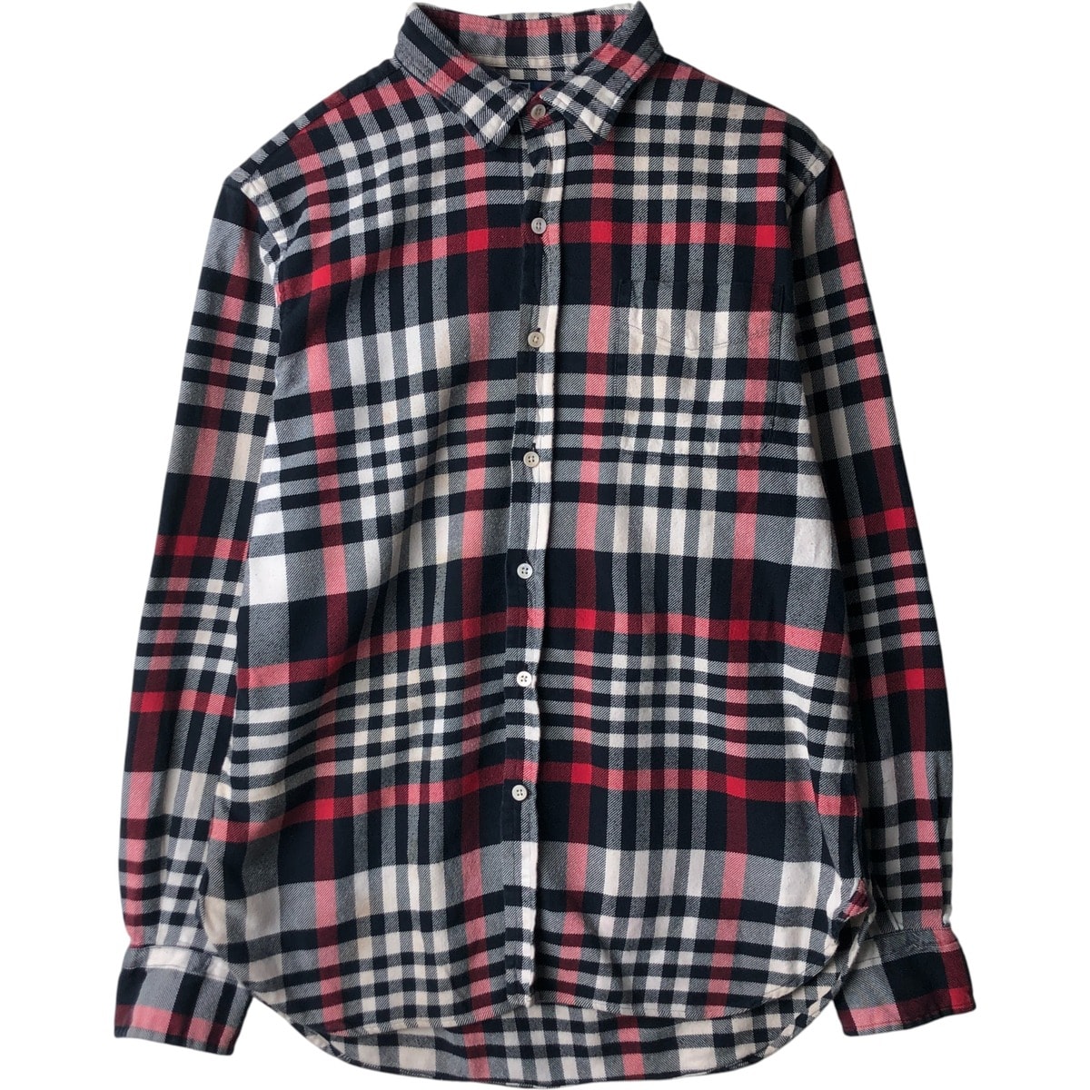 古着 ラルフローレン Ralph Lauren POLO by Ralph Lauren LOWELL CUSTOM FIT 長袖 ライトネルチェックシャツ イタリア製 メンズL相当/eaa613253