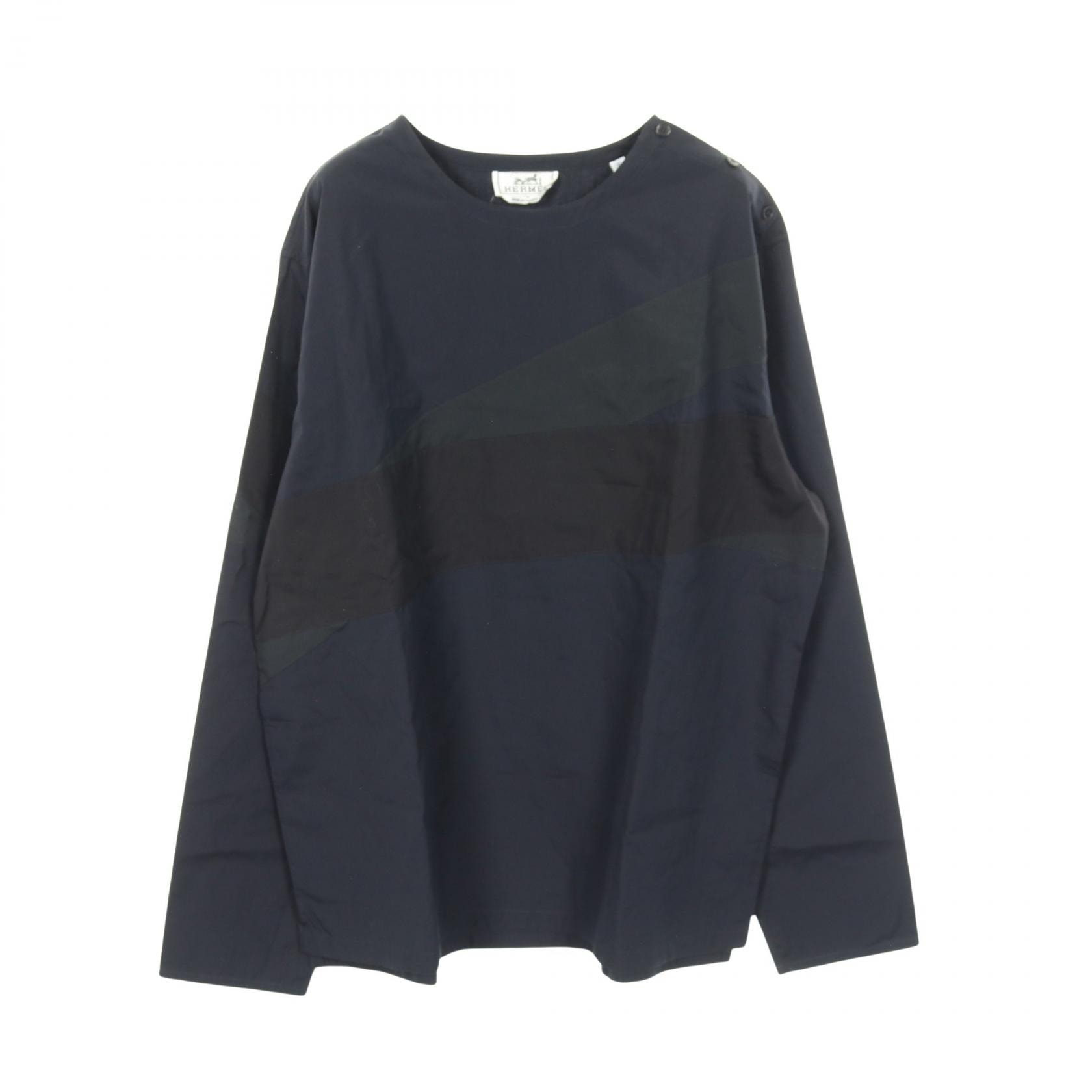 エルメス HERMES プルオーバー 衣料品 トップス コットン メンズ ネイビー系 / ブラック系 / グリーン系 【中古】