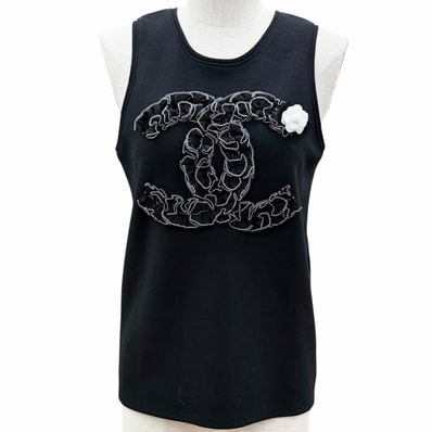 未使用品 シャネル トップス ブラック レディース 38 P64484