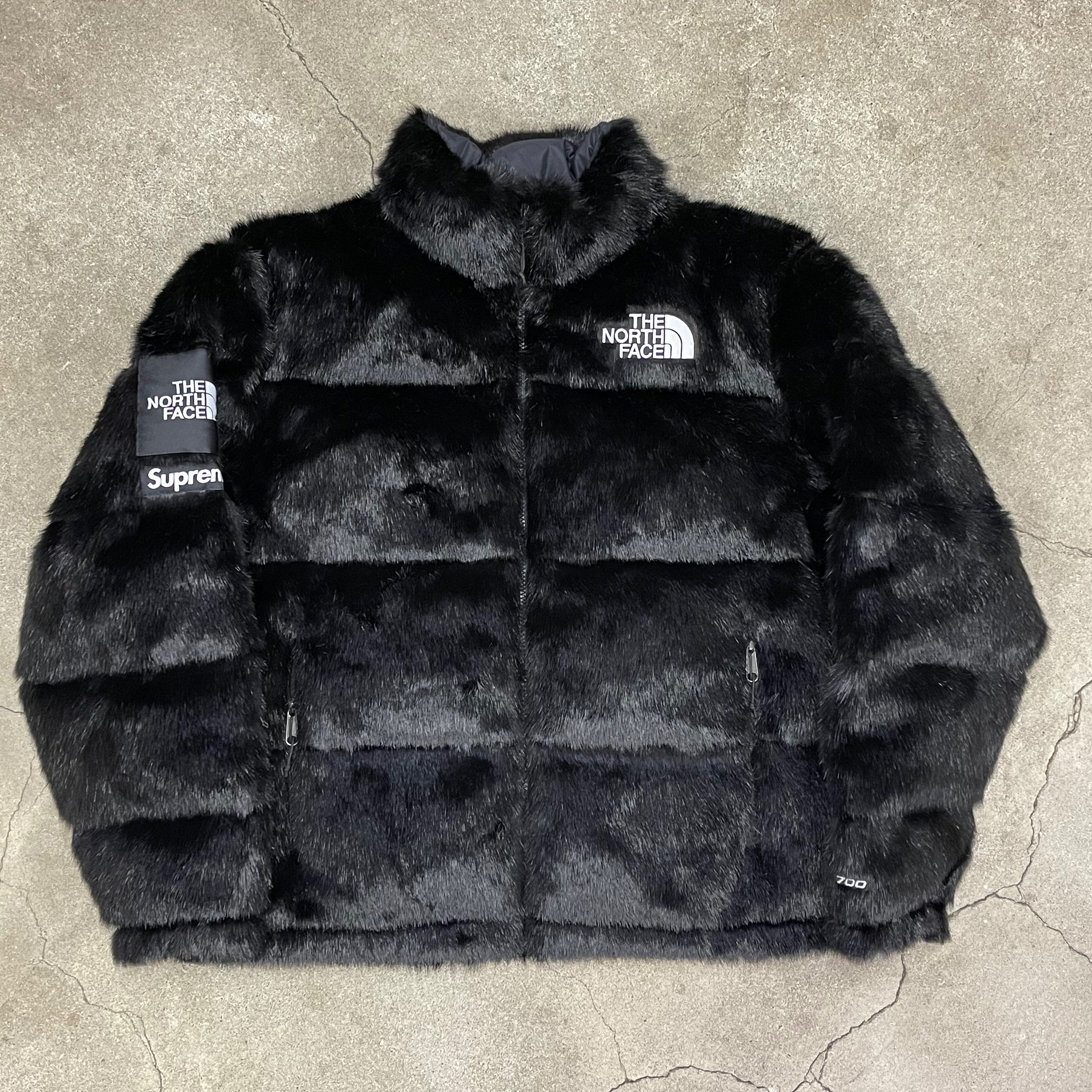 Supreme x The North Face Faux Fur Nuptse Jacket "Black"