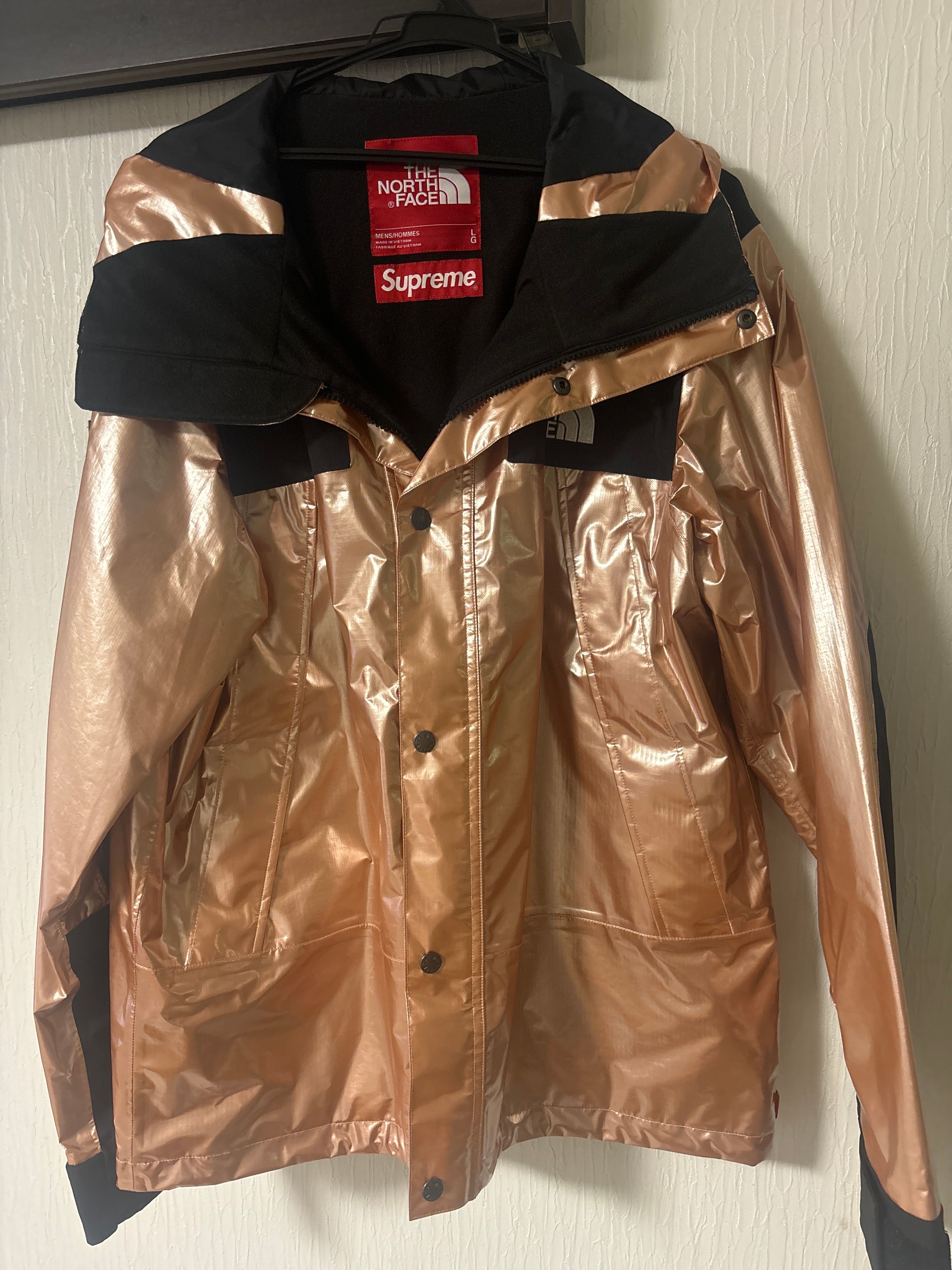 Supreme x The North Face Metallic Mountain Parka "Pink"