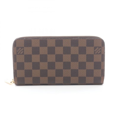 ルイ・ヴィトン LOUIS VUITTON ジッピーウォレット ダミエエベヌ ラウンド長財布 財布 PVC メンズ レディース ブラウン系 N60015 【中古】