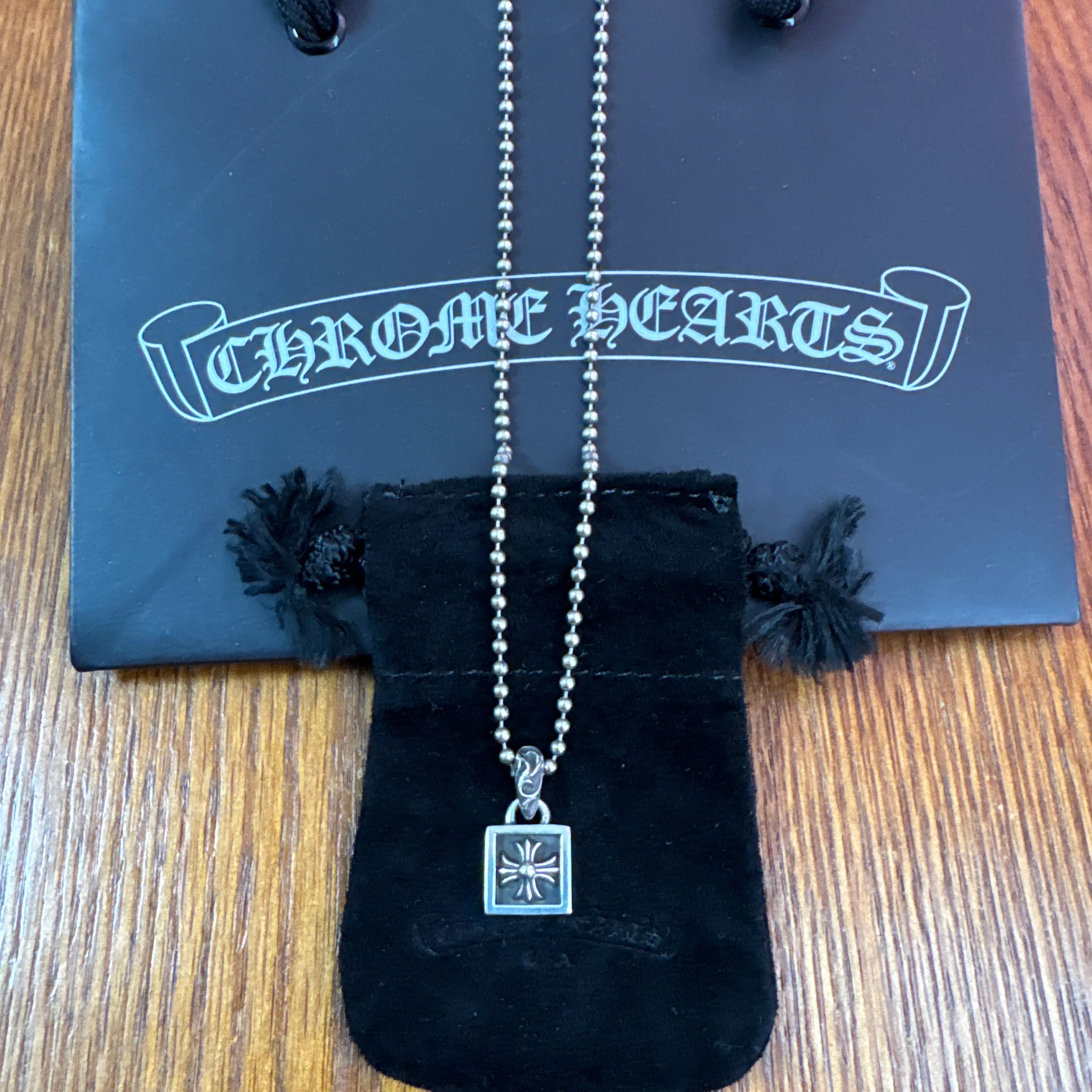 Chrome Hearts Framed CH Plus Charm "Silver"