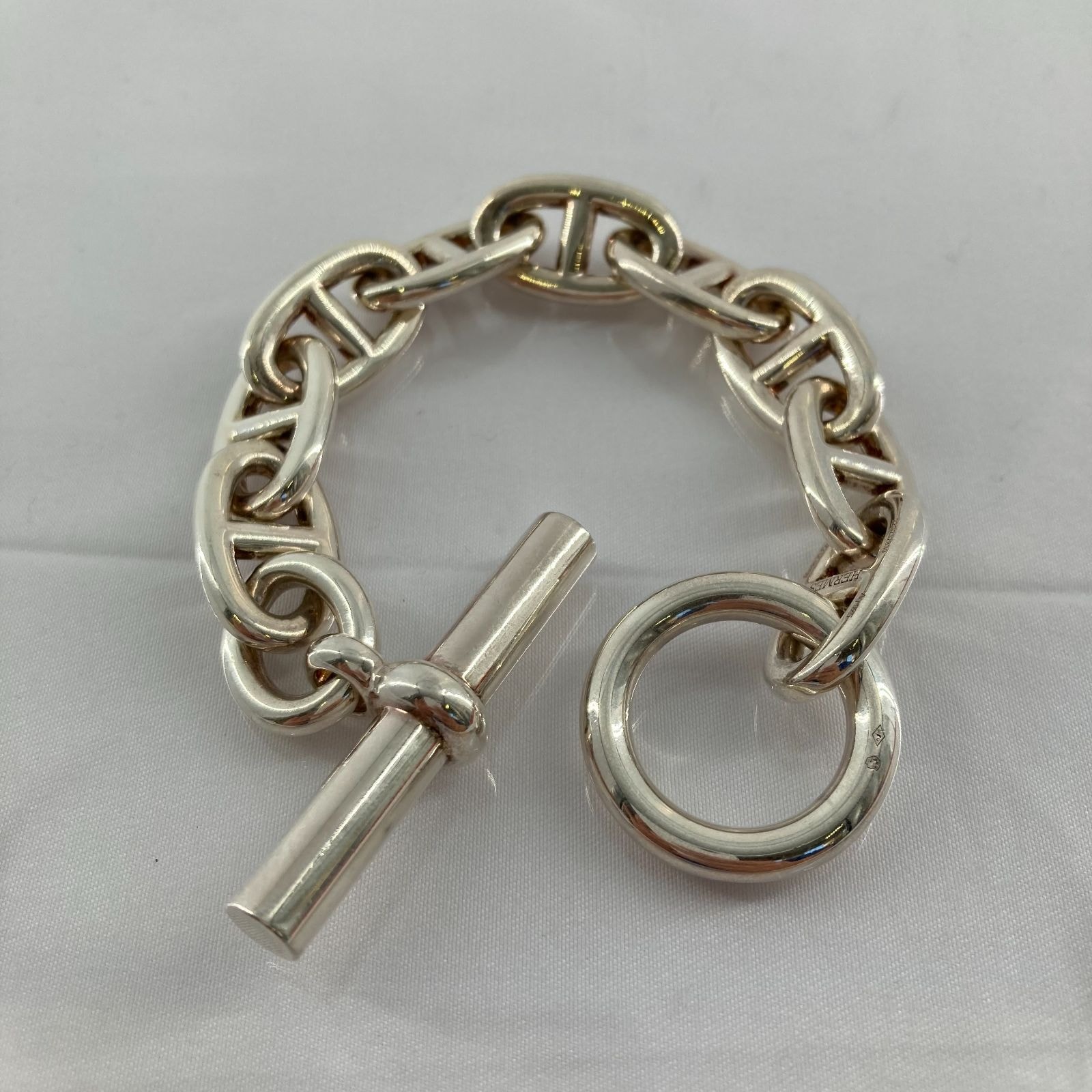 HERMES(エルメス) シェーヌダンクル TGM  9コマ ブレスレット Ag925 89.0g シルバー