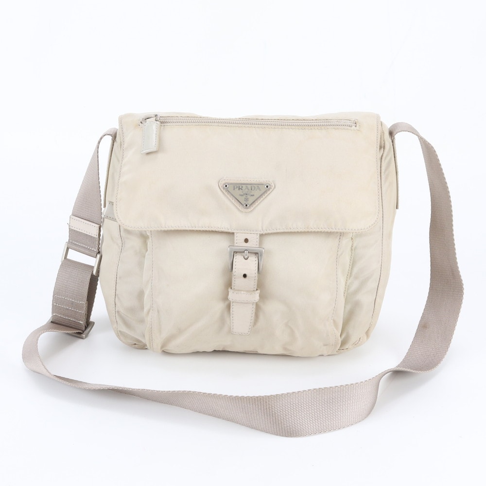 プラダ テスート ナイロントライアングルロゴショルダーバッグ