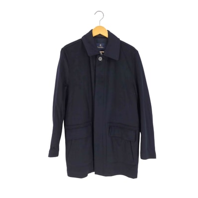 LORO PIANA RAIN SYSTEM SPORT FABRIC 裏地キルティング ウール ハーフコート【1142973312748】