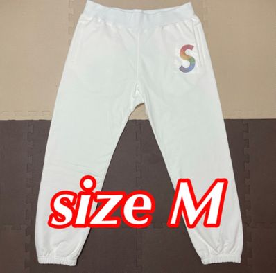 Supreme x Swarovski S Logo Sweatpant "White"