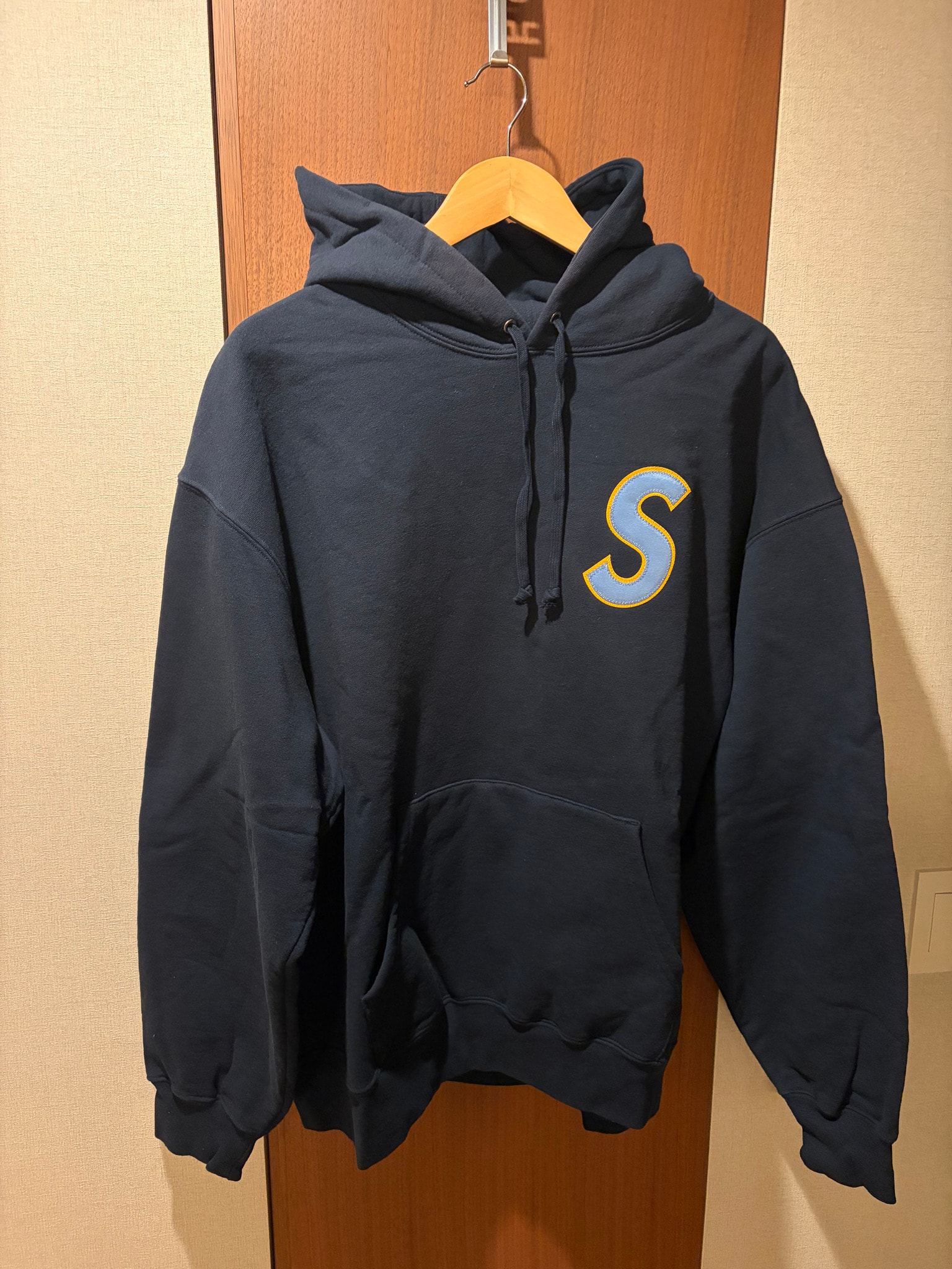 Supreme S Logo Hooded Sweatshirt "Navy"