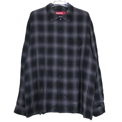Supreme Shadow Plaid Rayon Shirt "Black"