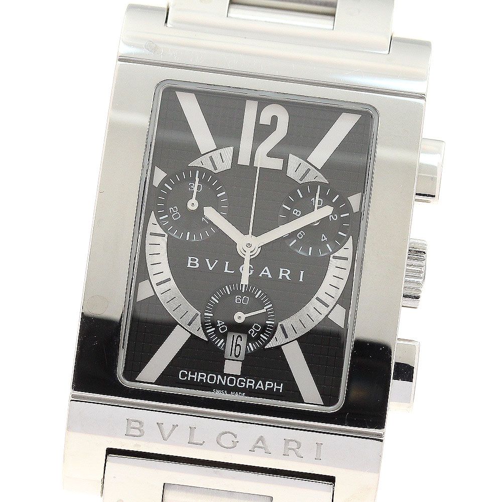 ブルガリ レッタンゴロ クロノグラフ RTC49S メンズ 【中古】