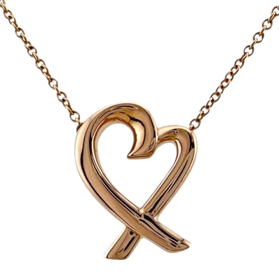 ティファニー ラビング ハート ネックレス 18金 K18ピンクゴールド レディース TIFFANY&Co. 中古
