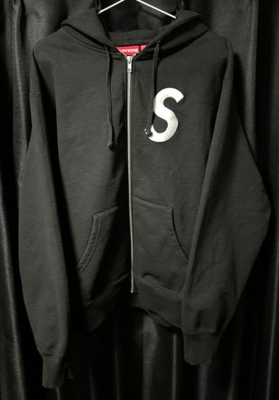 Supreme S Logo Zip Up Hooded Sweatshirt "Black" (23FW)